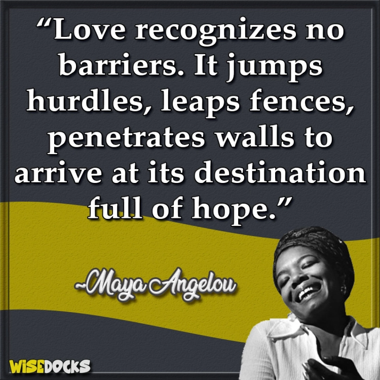 Maya Angelou love penetrates all walls.