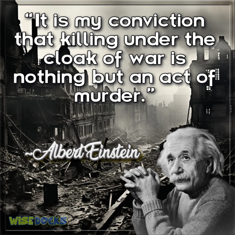 Albert Einstein on war