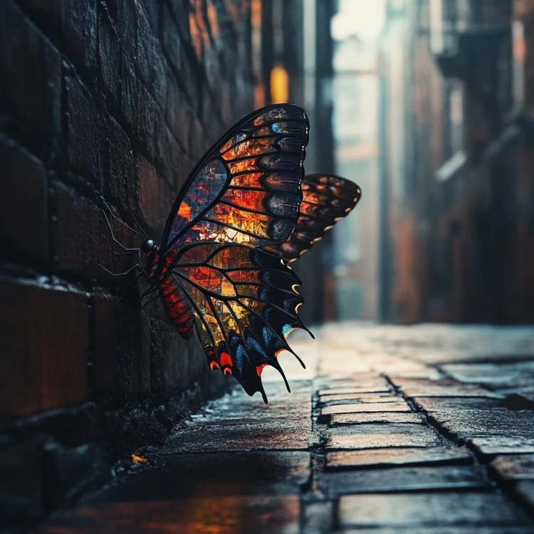 Butterfly Alley AI Art