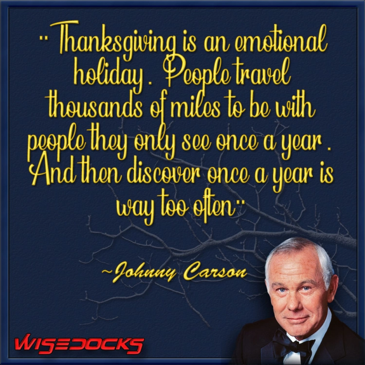 Johnny Carson's take on Thanksgiving