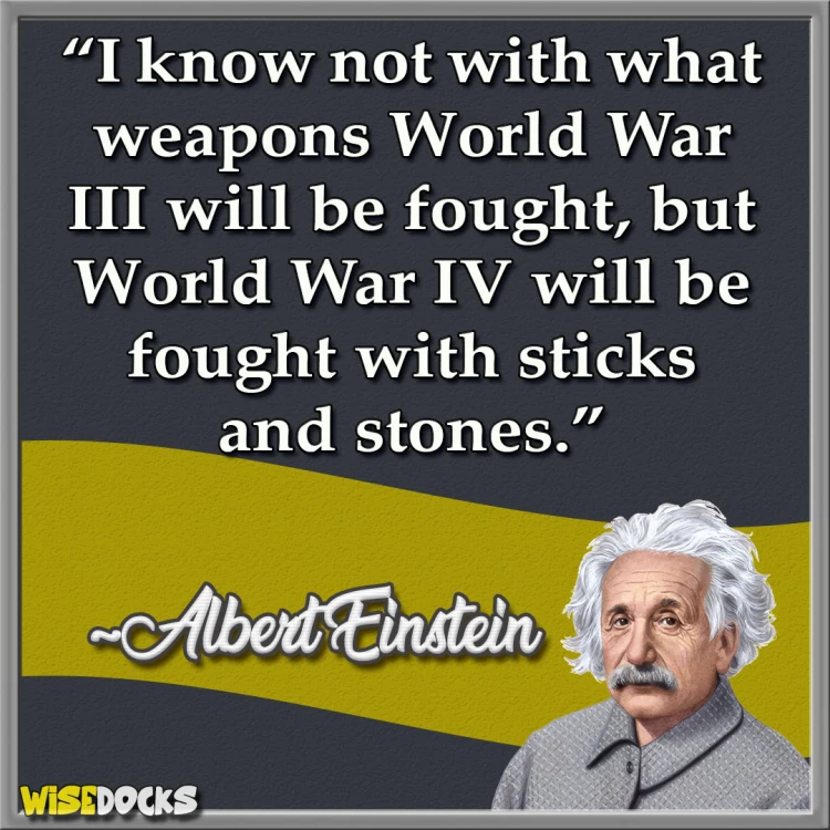 Albert Einstein on world war three