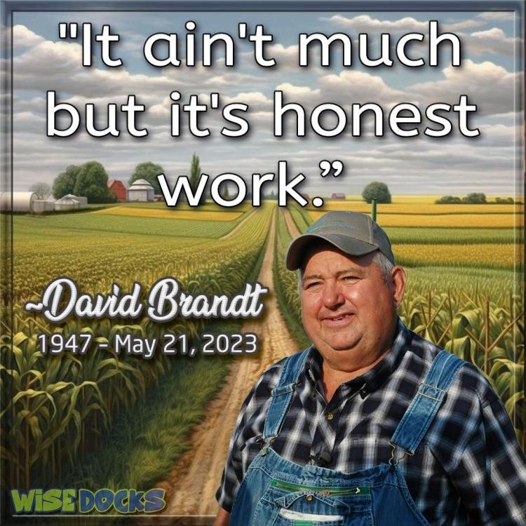 David Brandt It ain't much but it's honest work.