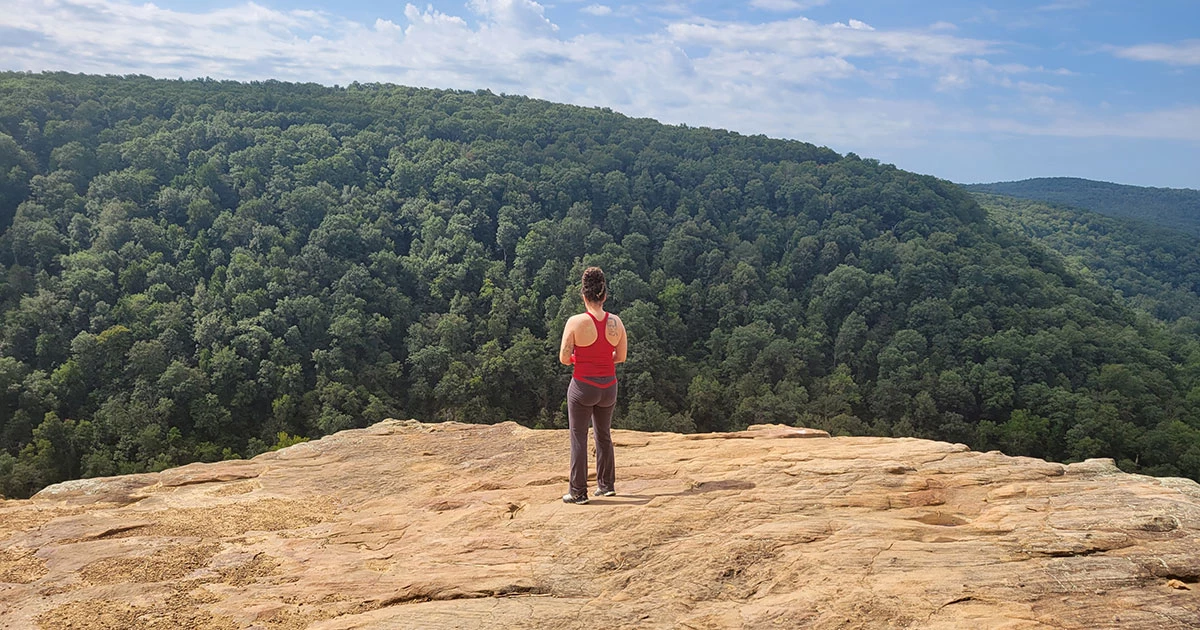 Enjoying the view at Whitaker Point