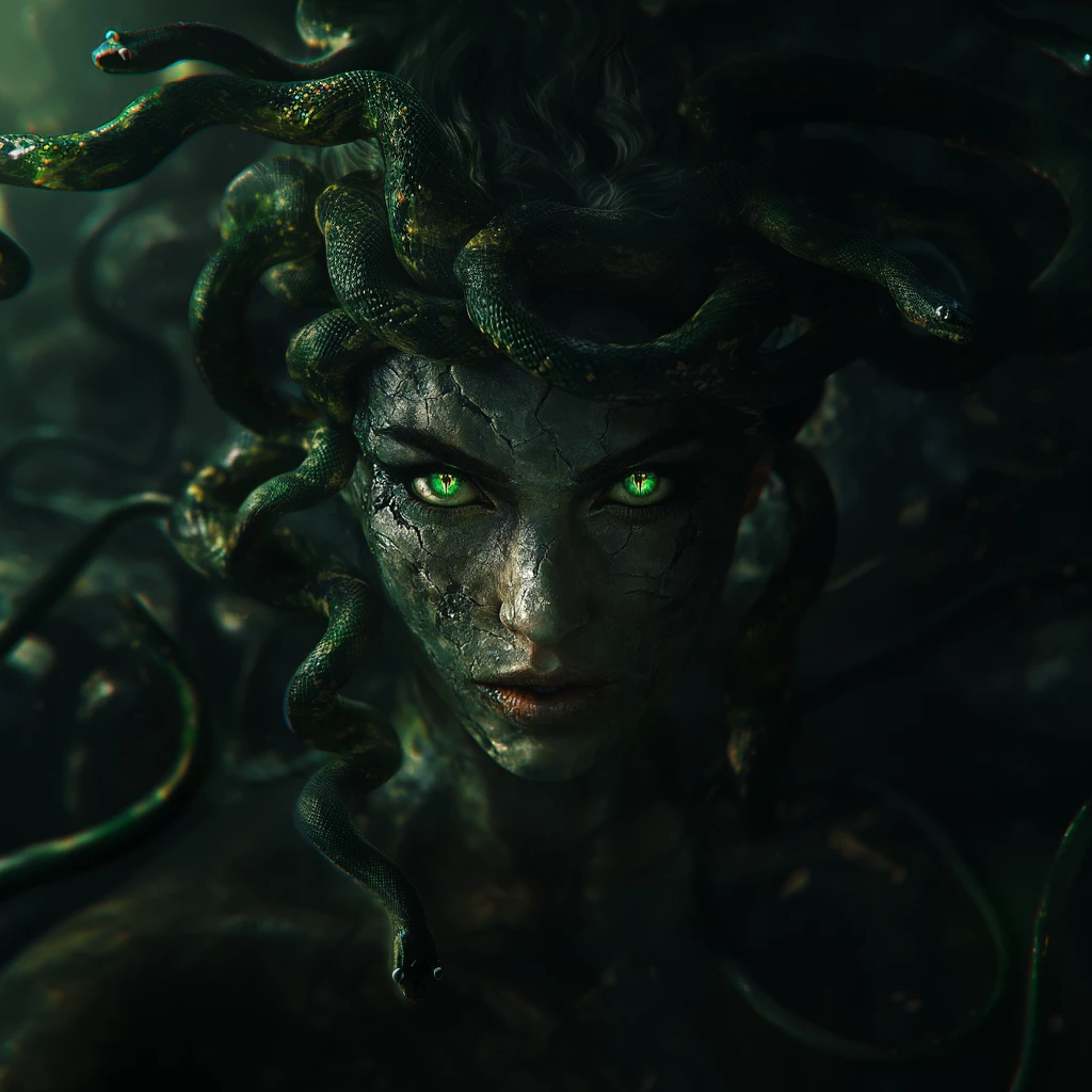 A Menacing Medusa Staring Into Your Soul