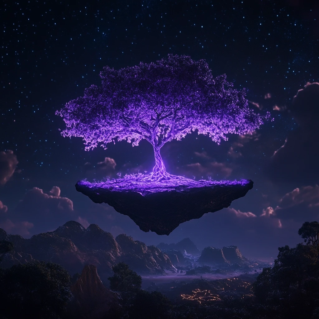 Floating Purple Tree