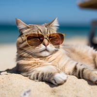 Download, Vote, or share: Sunbathing Cat