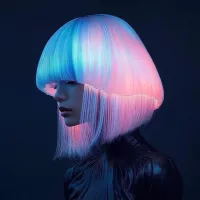 Download, Vote, or share: Electric Neon Hairstyle