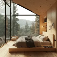 Download, Vote, or share: Modern Full View Cabin Bedroom