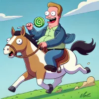 Download, Vote, or share: Horse Ride With a Lollipop