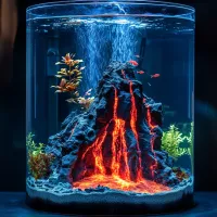 Download, Vote, or share: Volcano Fish Aquarium Idea