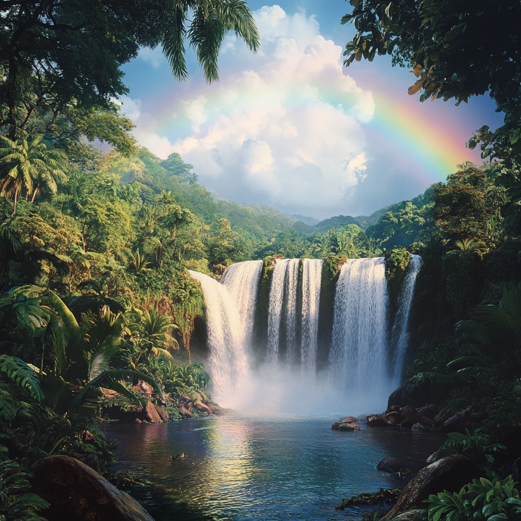 Jungle Rainforest Waterfall