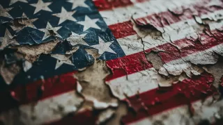 Tattered American Flag